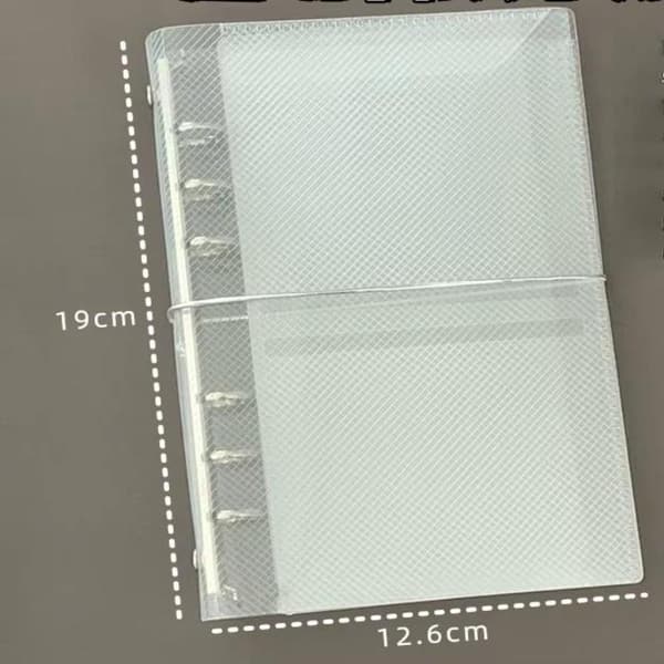 M5 A6 Diagonal PP Trefold PP Løs Notatbokomslag Mini Porta White A6