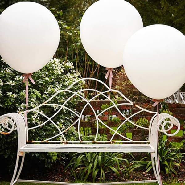 72 tommer store balloner Kæmpe Latex Performance Decor Ballon Par White