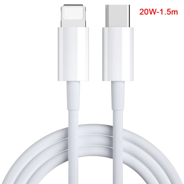 Type C Hurtigkabel PD 20W Hurtigladelader Ledningsledning Data Ca 20W 1.5M
