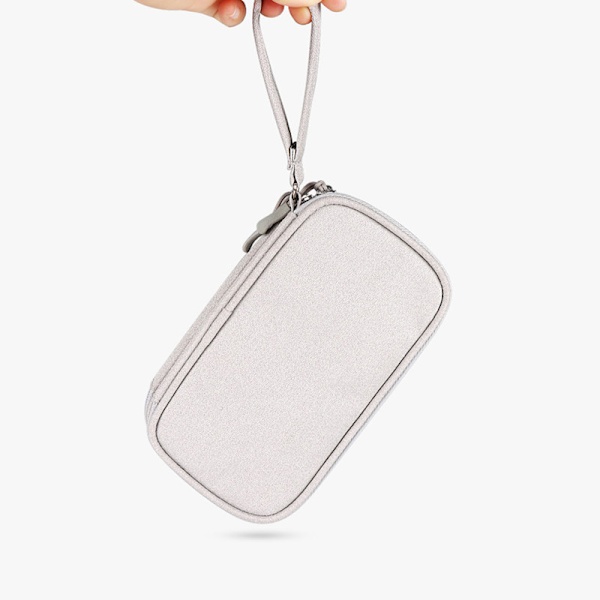 Wire Bag Travel Bärbar lagring Datakabel Organizer hörlurar Gray L