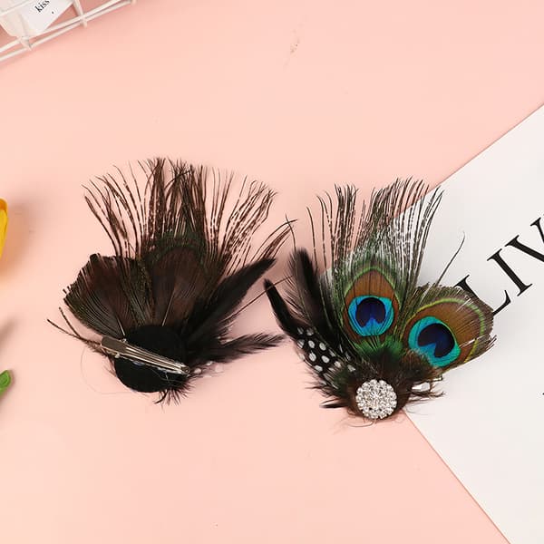 e Peacock Feather Hiusklipsit Muoti Hiuskoriste Hiukset Cl A1