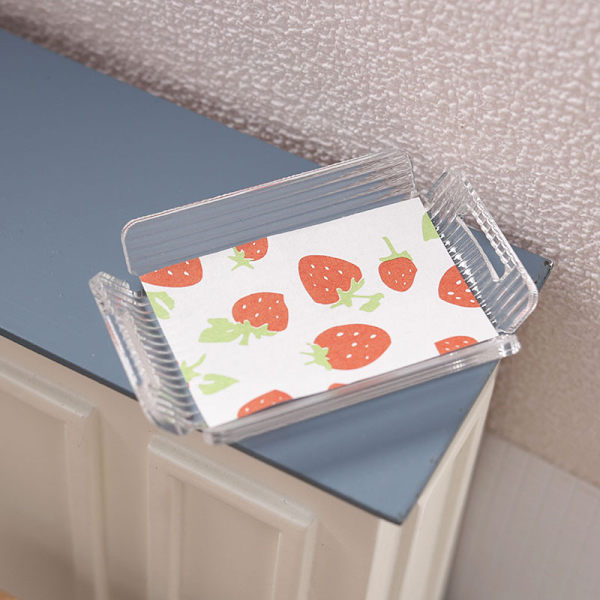 1:12 Dukkehus Miniatyr Transparent Stripe Skuff Middagstallerken M Striped tray