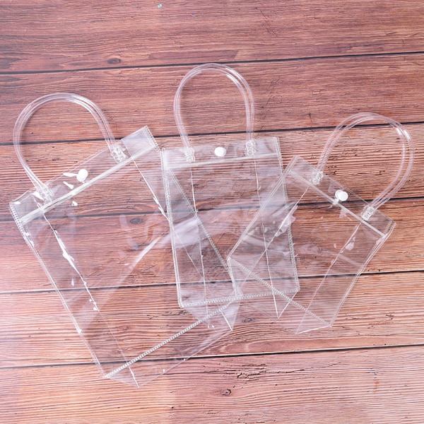 1 stk. sommerstrandtaske til kvinder, gennemsigtig tote-taske, transparent pung 20CM*25CM*7CM