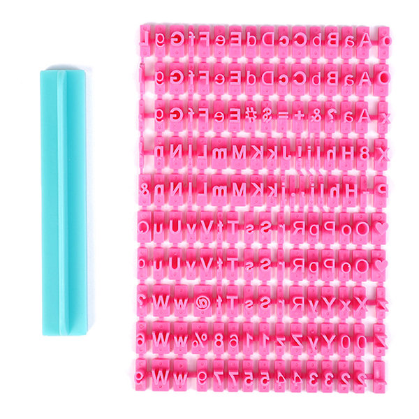 1 Sarja Kirjain- ja Numerokiekkoja Evästeille, Aakkospainatus, DIY-Kakku