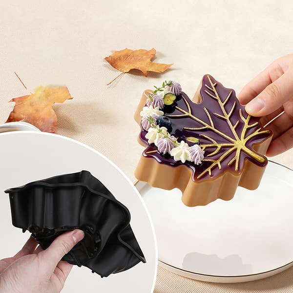 3D Ahornblad Mousse Kage Silikoneform Bladformet Chokolade S White