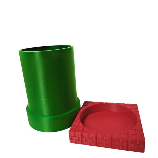 3D-utskriftsmodell Piranha vannpipe er vannpipe blyantholder Green