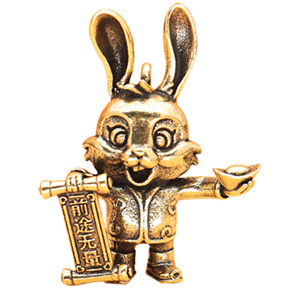 Nytår Zodiac Lucky Statue Ornament nøglering vedhæng dekoration