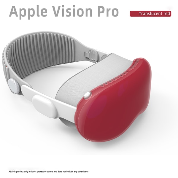 For Apple Vision Pro Protective Cover TPU Soft Slim Protective Transparent Red