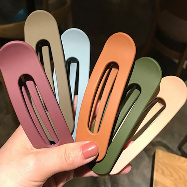 Hårspænde til kvinder Store matte hårnåle pandehår Barrettes piger Wine red