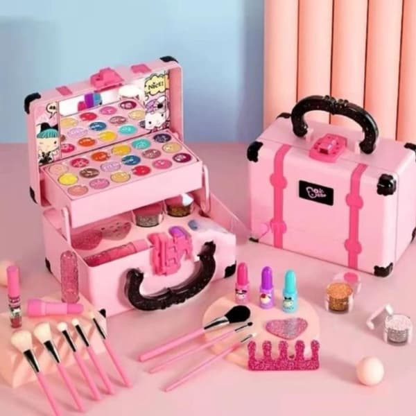 32 STK Børne Make-up Legetøj Piger Ægte Make-up Sæt Vaskbart Ikke-giftigt A9