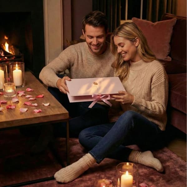 Stor rektangulär \"I Love You\" tom låda, romantisk röd färg Red