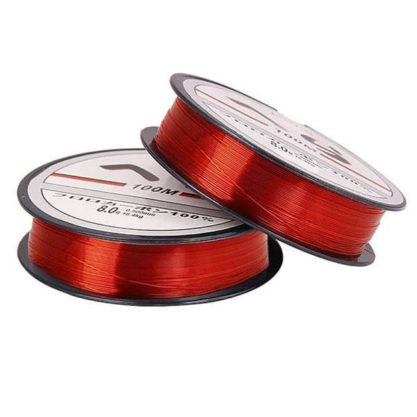 Lua agn fiskesnøre 100 meter nylon linje hovedline fiske L red 0.4