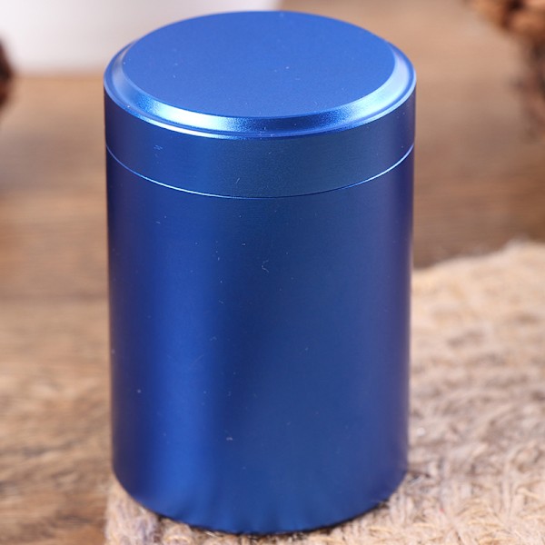 Mini Metal Box Opbevaring Aluminium Te Dåse Rejse Bærbar Krukke Sug Blue