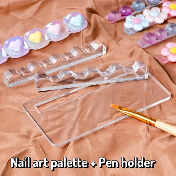 Neglekunstpalet Neglekunstpenholder Blandepalet Neglebørste Small arc set