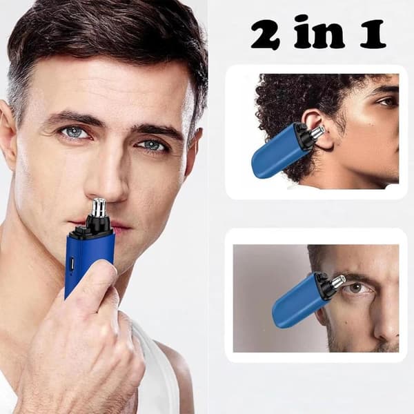 1 sett USB oppladbar nese- og ørehårtrimmer for menn Mini E A3
