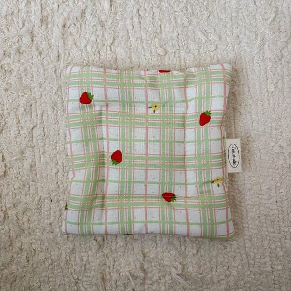 Vintage blomster polka dot bomullsunderlegg krem vattert rutete Pr A10