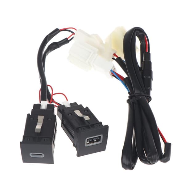 1 stk. rød LED bil USB PD laderadapter for Golf 6 MK6 5 Sciroc Onesize