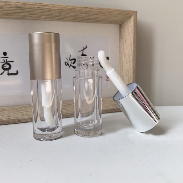 6 ml mini lipgloss-tuber med stav, tom reiseflaske, påfyllbar Silver