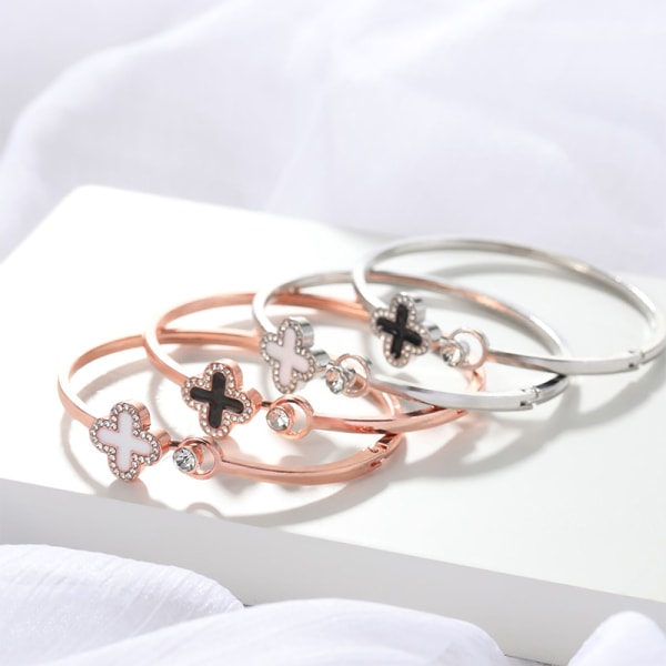 Firkløverarmbånd Kvinne åpningsarmbånd Bursdagsgave 03