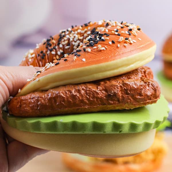 Simulering Hamburger Legetøj Sjovt Legetøj Burger Model Indretning Langsom Stigning