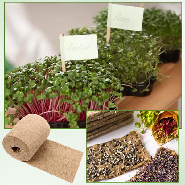 1 rull 10\" X 157\" Microgreen dyrkingsmatte Naturfiber dyrkingsmatter M Multicolor 1