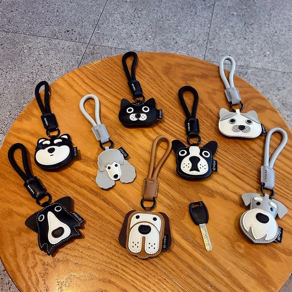 Trendikäs nahkainen auton avaimenperä e Puppy Design -reppukoriste A