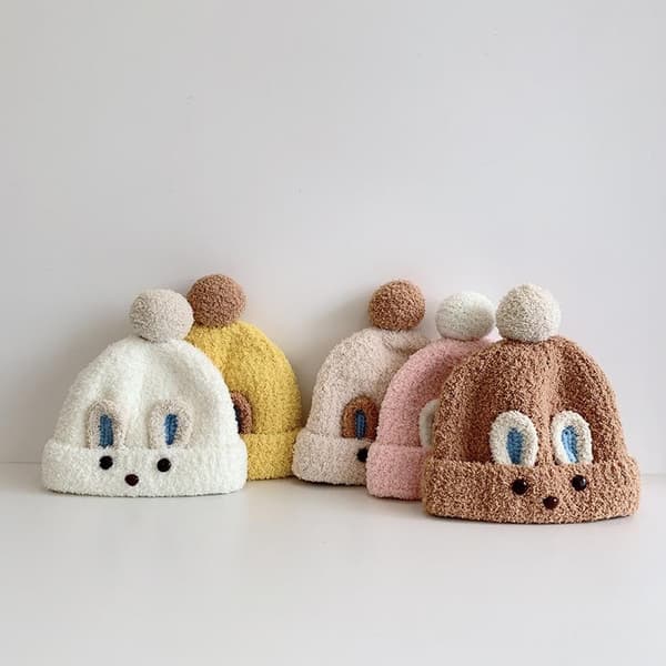Liten Björn Barn Stickad Mössa Höst/Vinter Baby Stickad Mössa A5