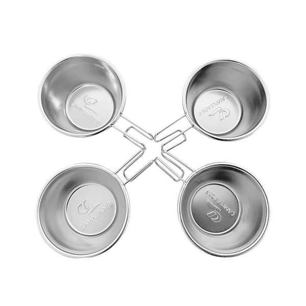 50ML Mini kopp i rustfritt stål med bærbart hengehåndtak for camping