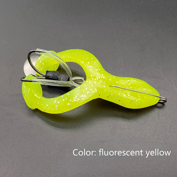 Frog Soft Frog Lure Fiskeri Lure Biomorphics Bait for Bass Fish fluorescent green small