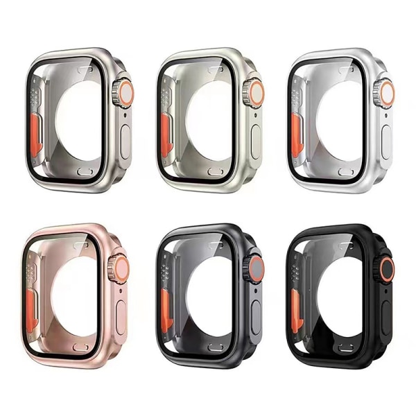 Protector Cover for IOS Watch 44mm 45mm Hard PC Front Rear Bum star color A
