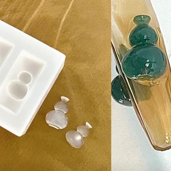 Silikon nagelform 3D Mini Vaser Nagelmallar Designverktyg Tra