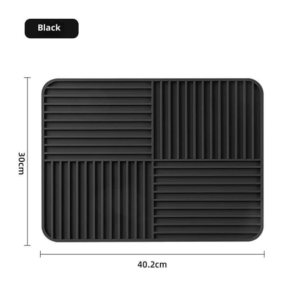 1 stk. oppvaskmatte i silikon, sammenleggbar oppvaskmatte Dark gray
