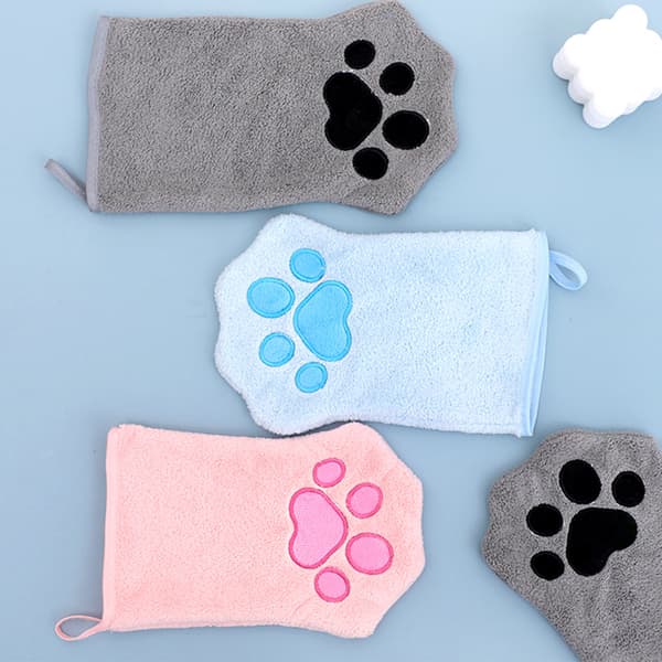 Pote-badehåndklæde til katte og hvalpe Gray