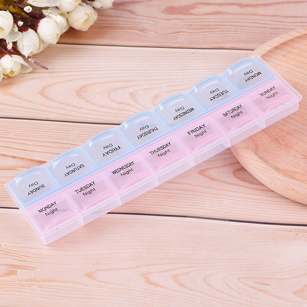 1 stk 7-dages pilleæske medicintabletdispenser Organizer Weekly S