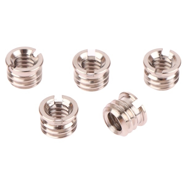 5 st kameraskruvmutter 1/4 till 3/8 tums omvandlingsskruvar standard 5Pcs