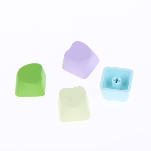 10/20 stk. Hjerteformet Nøglehætte uden gravering PBT fortykket 1U Cherr random 10Pcs