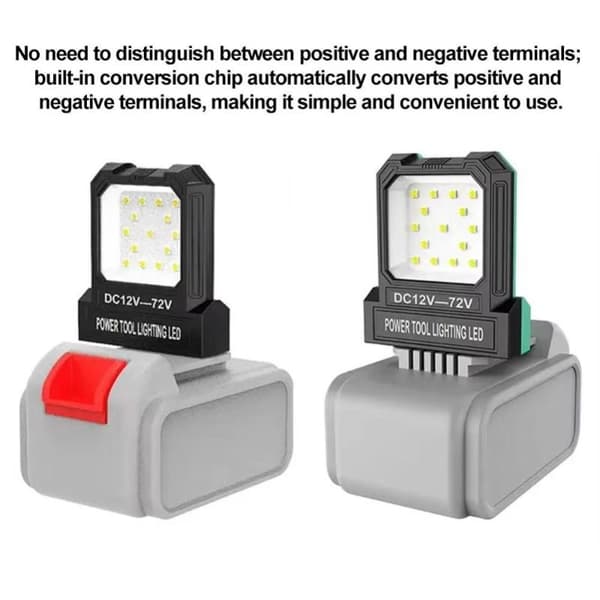 DC12V-72V OPGRADERET LED Nødlys Spotlight Til Strøm Red