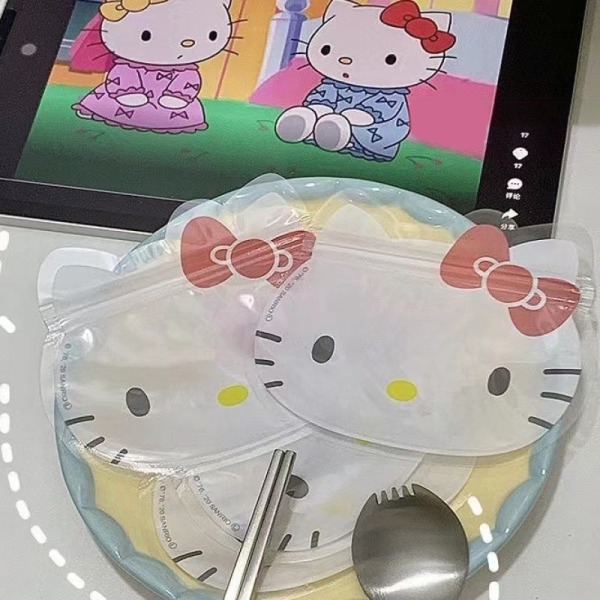 10 stk Transparent Ziplock Bag HelloKitty Kuromi Konserveringsmiddel Ba Blue