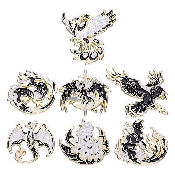 Dragon Eagle Emali Pins Pterosauria Rintaneulat Lapen Pin Badge B XZ7876