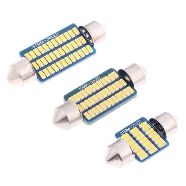 6 st C5W LED-lampor Canbus Festoon LED för bilinteriör registreringsskylt A3