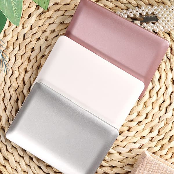 Mini Makeup Spejl Notebook bog Sølv Hvid Kosmetisk Spejl D Rose Gold
