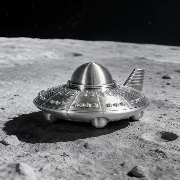 3D-printad UFO-prydnad lämplig för rymdentusiasters D