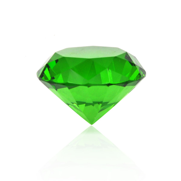Glas Krystal Diamantform Paperweights Facet Juvel Green