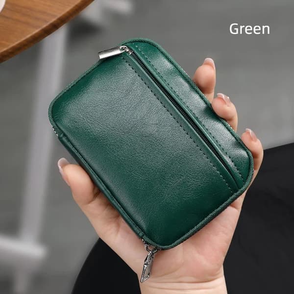 1 stk. nøgleorganisator i læder med flere rum og Green
