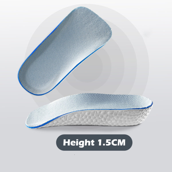 1,5-3,5 cm ortopedisk buestøtte usynlig forhøyende innersåle height 2.5CM