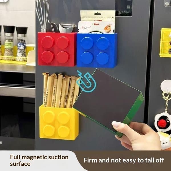 Magnetisk Väggmonterad Smal Kant Kök Sugrör Plastfolie Förvaring A3