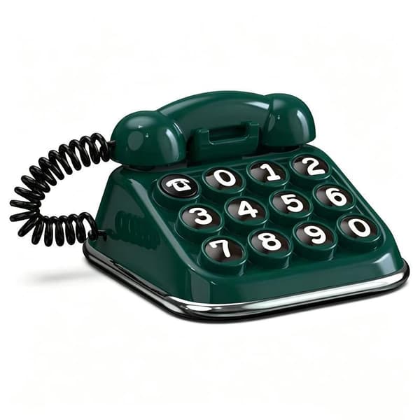 Retro fastnettelefonformet bilparkeringsnummer Mini Tempora A3