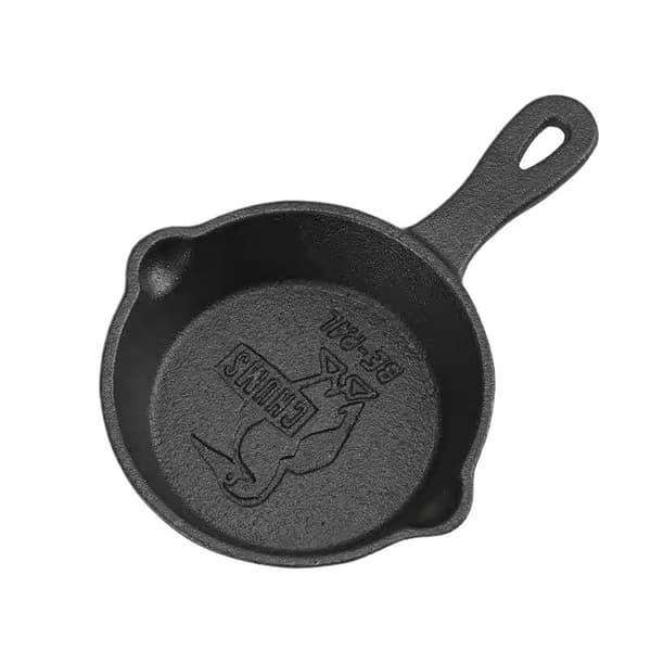 8,5 cm støbejerns non-stick æggepande oliedryppande til