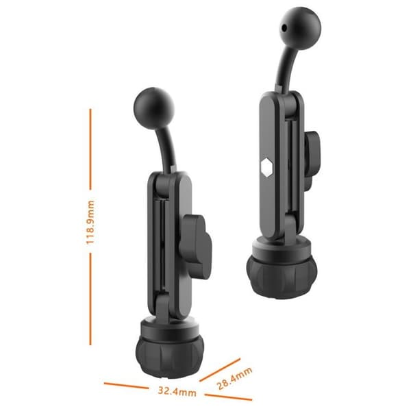 1 st telefonfäste i aluminiumlegering 360° roterbar 17 mm kulled E