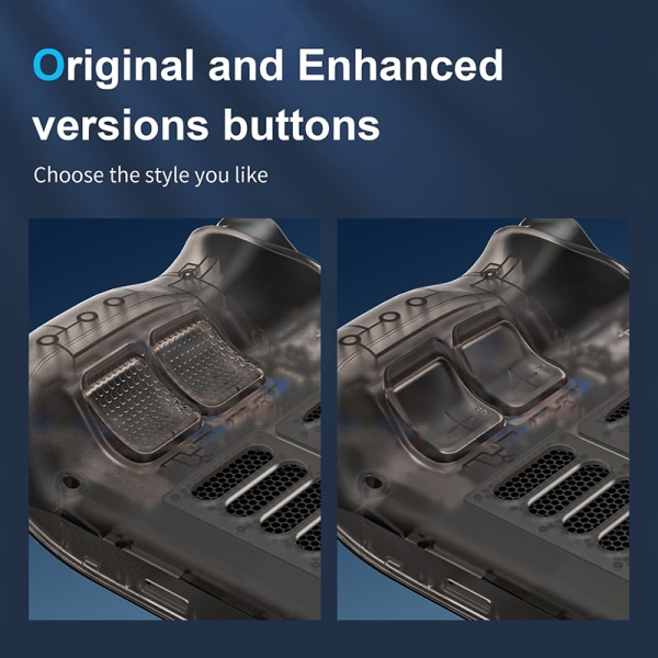 Steam Deck Bakdeksel Host Utskiftbart varmeavledningshull Ba transparent black